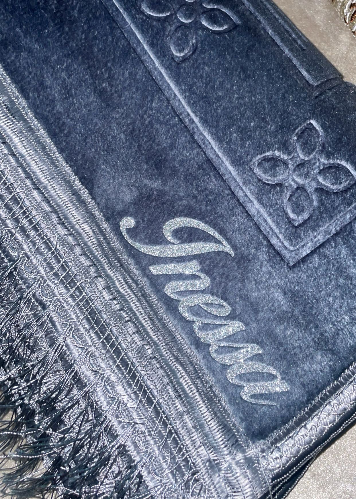 Tapis de prière personnalisé épais - Gris foncé
