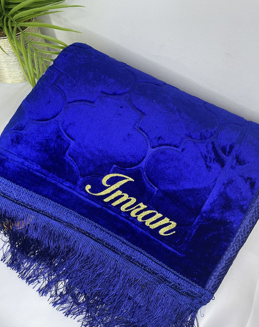 Tapis de prière personnalisé bleu - Forme dôme