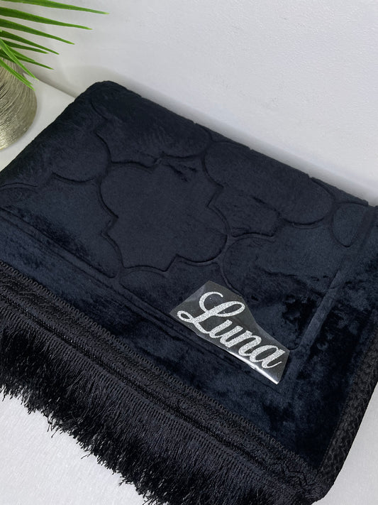 Tapis de prière personnalisé noir - Forme dôme