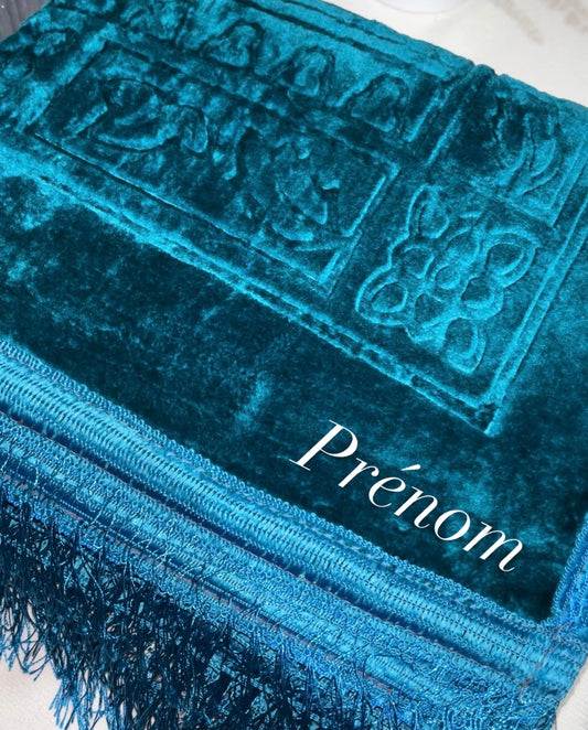 Tapis de prière personnalisé épais - Bleu Canard