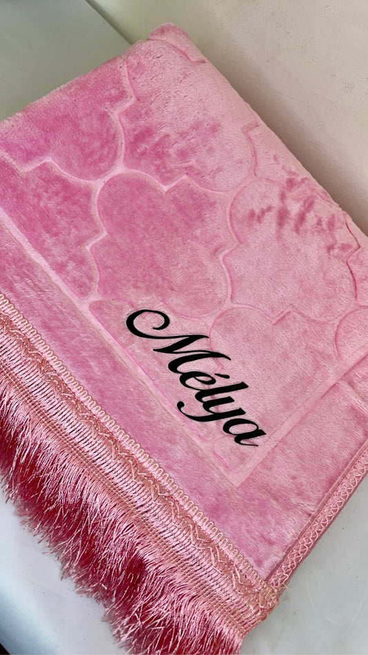 Tapis de prière personnalisé rose - Forme dôme