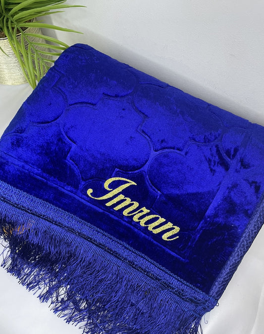 Tapis de prière personnalisé bleu - Forme dôme